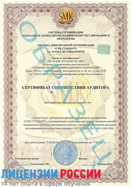 Образец сертификата соответствия аудитора Югорск Сертификат ISO 13485